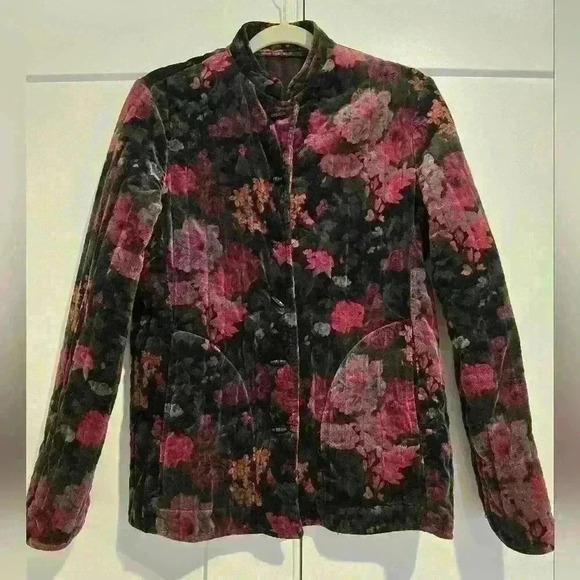 Handmade Jackets & Blazers - Vintage Handmade Floral Jacket